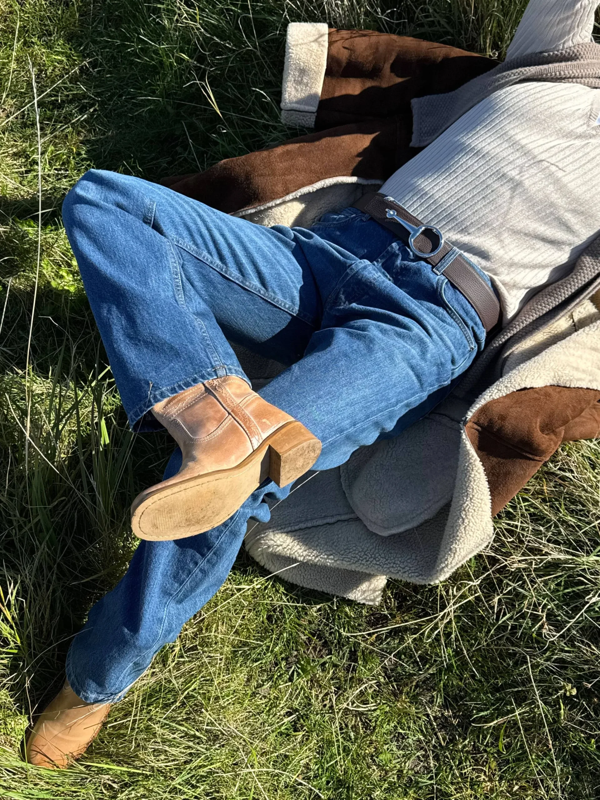 Djerf Avenue Relaxed Jeans Dark Blue Outlet