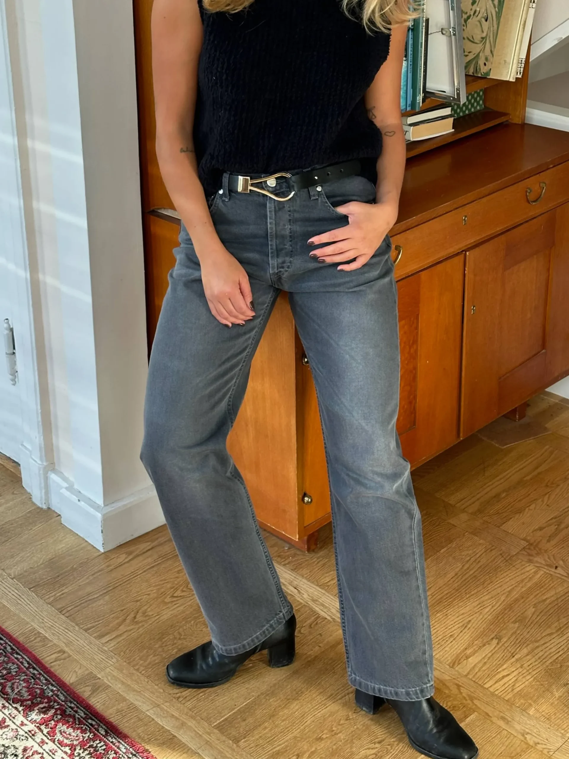 Djerf Avenue Relaxed Jeans Grey Sale