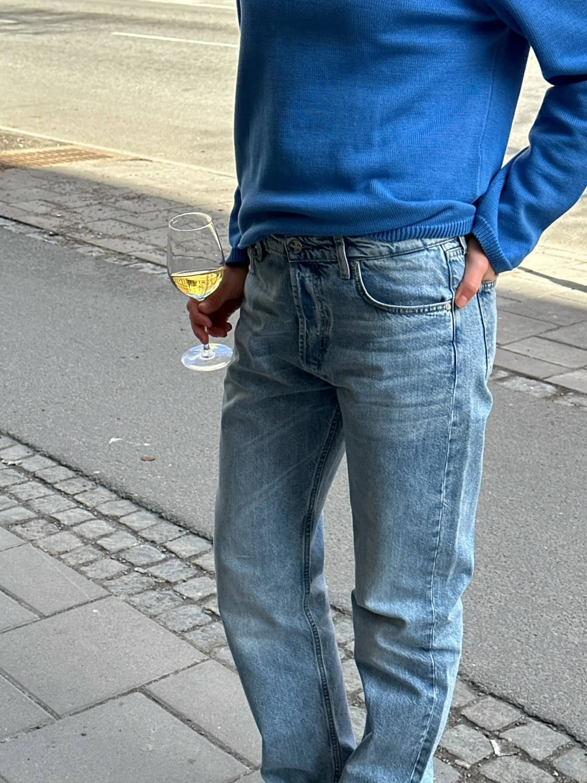 Djerf Avenue Relaxed Jeans Washed Blue - Tall