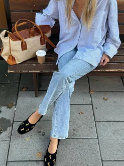 Djerf Avenue Relaxed Jeans Washed Blue Best