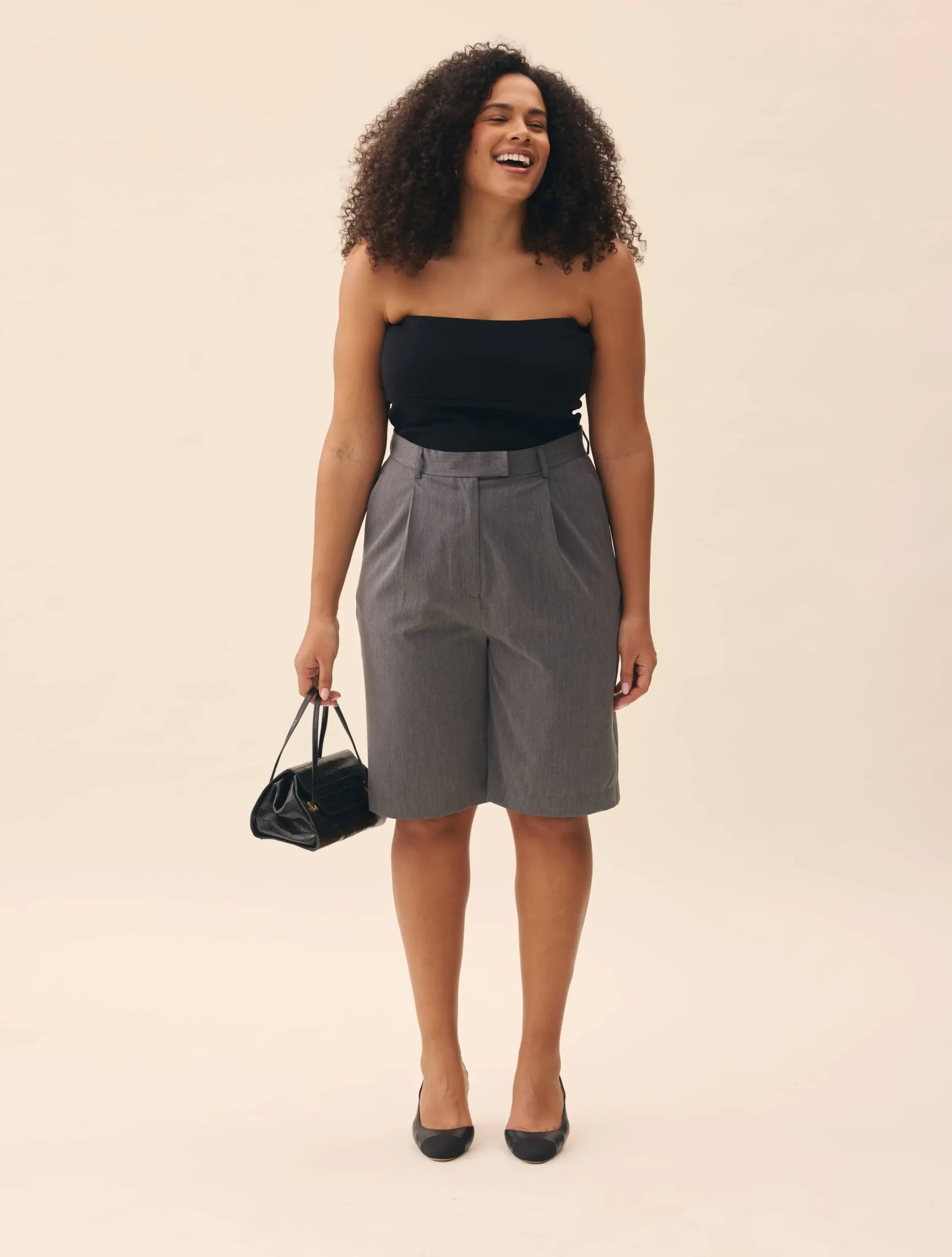 Djerf Avenue Remake Favorite Shorts Grey Clearance