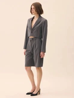 Djerf Avenue Remake Favorite Shorts Grey Clearance