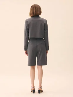 Djerf Avenue Remake Favorite Shorts Grey Clearance