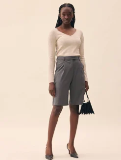 Djerf Avenue Remake Favorite Shorts Grey Clearance