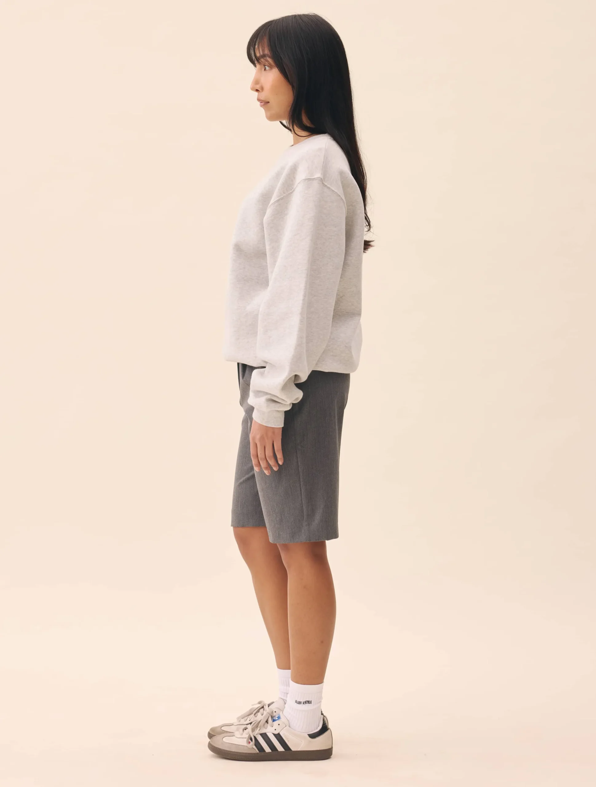 Djerf Avenue Remake Favorite Shorts Grey Clearance