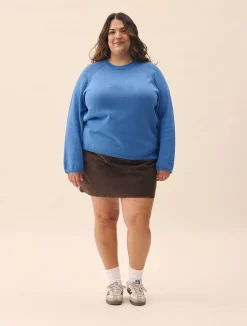 Djerf Avenue Roundneck Sweater Sky Blue Discount