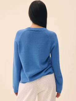 Djerf Avenue Roundneck Sweater Sky Blue Discount