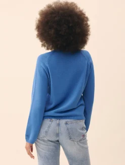 Djerf Avenue Roundneck Sweater Sky Blue Discount