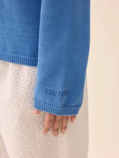 Djerf Avenue Roundneck Sweater Sky Blue Discount
