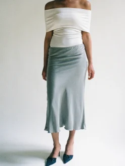 Djerf Avenue Selenite Off Shoulder Top Cream