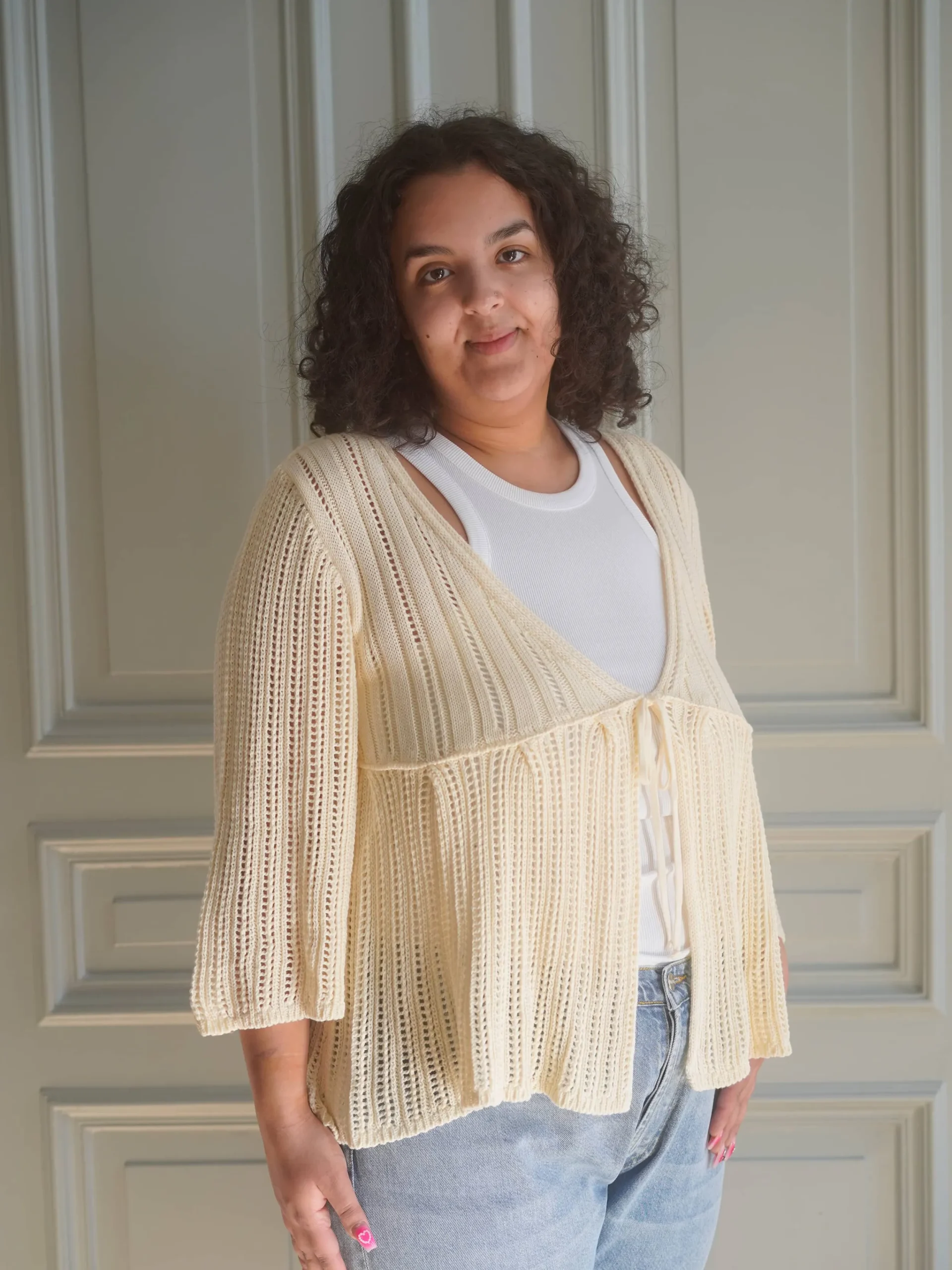 Djerf Avenue Sorella Top Cream Beige Online