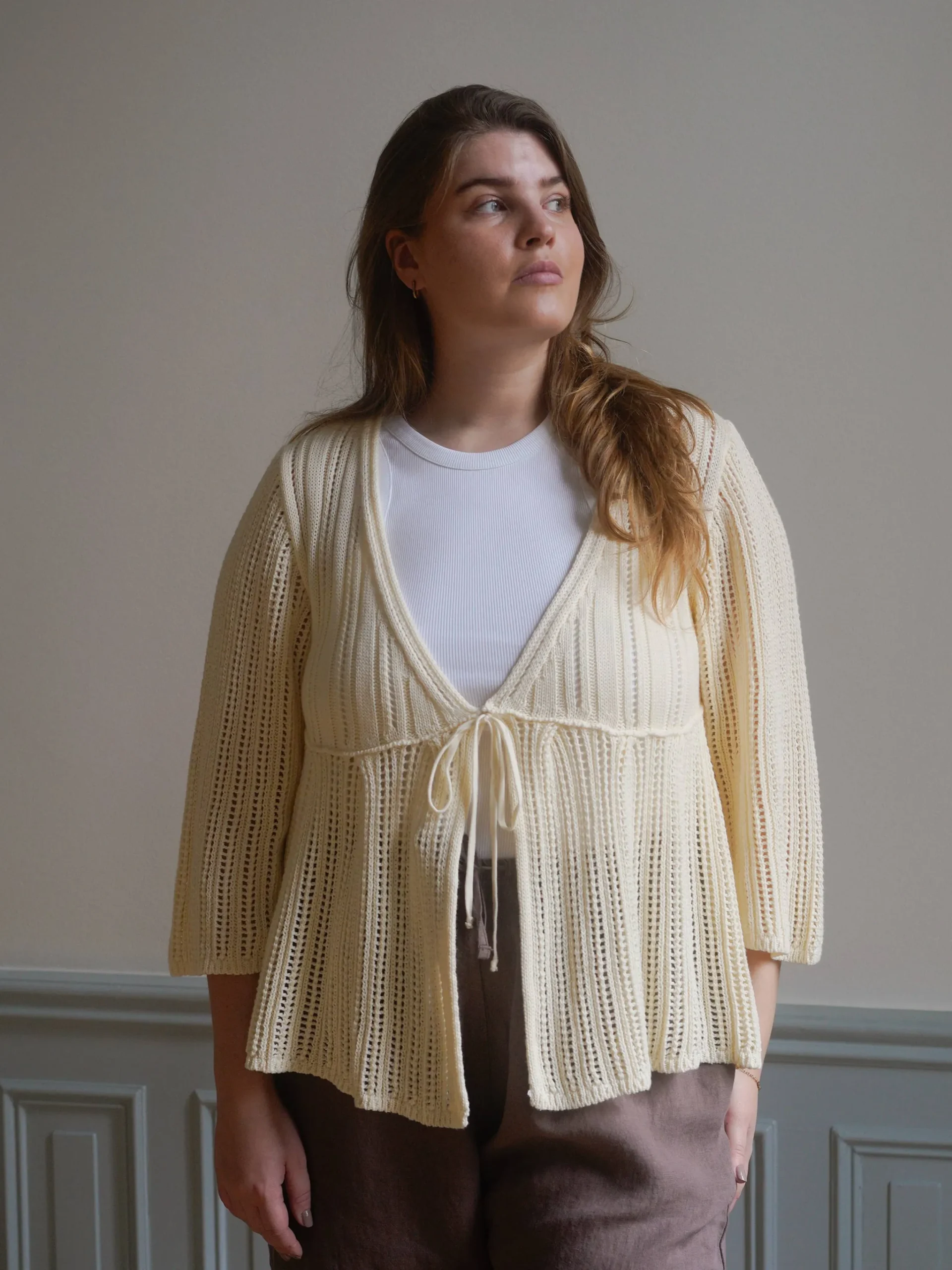 Djerf Avenue Sorella Top Cream Beige Online