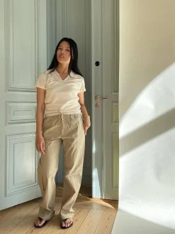 Djerf Avenue Sporty Pants Sand Outlet
