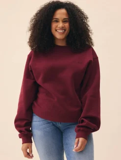 Djerf Avenue Staple Sweatshirt Burgundy Clearance