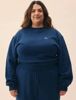 Djerf Avenue Staple Sweatshirt Retro Blue Hot