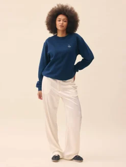 Djerf Avenue Staple Sweatshirt Retro Blue Hot