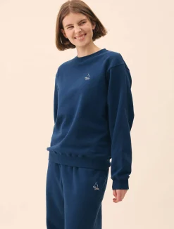 Djerf Avenue Staple Sweatshirt Retro Blue Hot