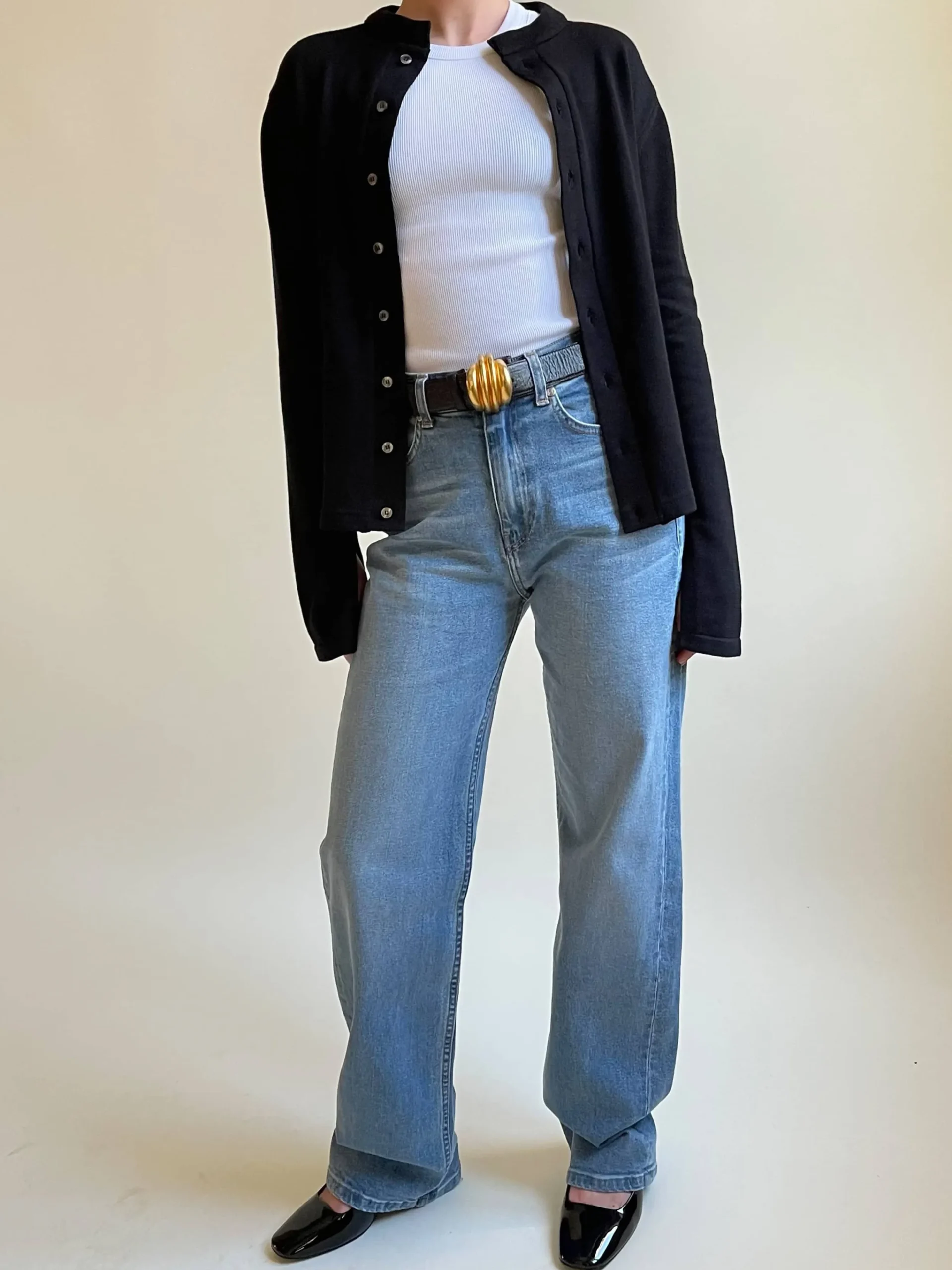 Djerf Avenue Straight Jeans Mid Blue Outlet