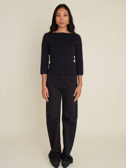 Djerf Avenue Straight Jeans Midnight Black Online