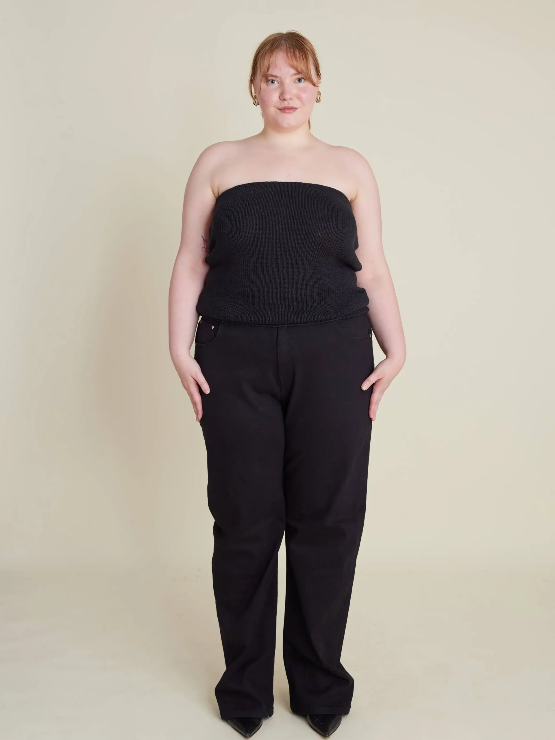 Djerf Avenue Straight Jeans Midnight Black Online