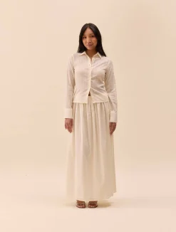 Djerf Avenue Summer Skirt White
