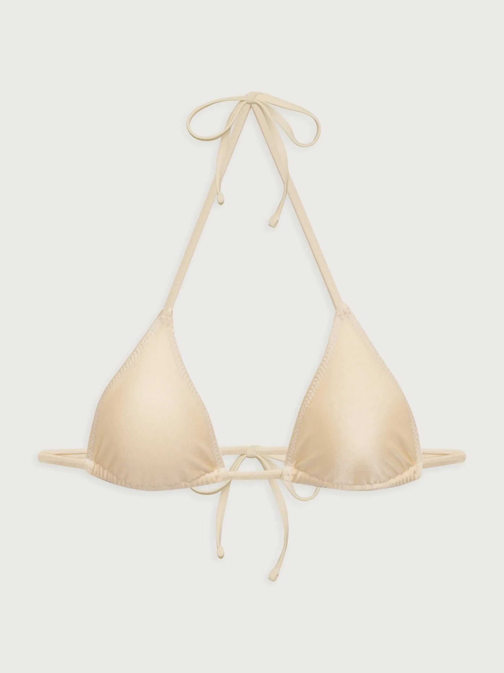 Djerf Avenue Sunrise Satin Bikini Top Sand Castle Clearance