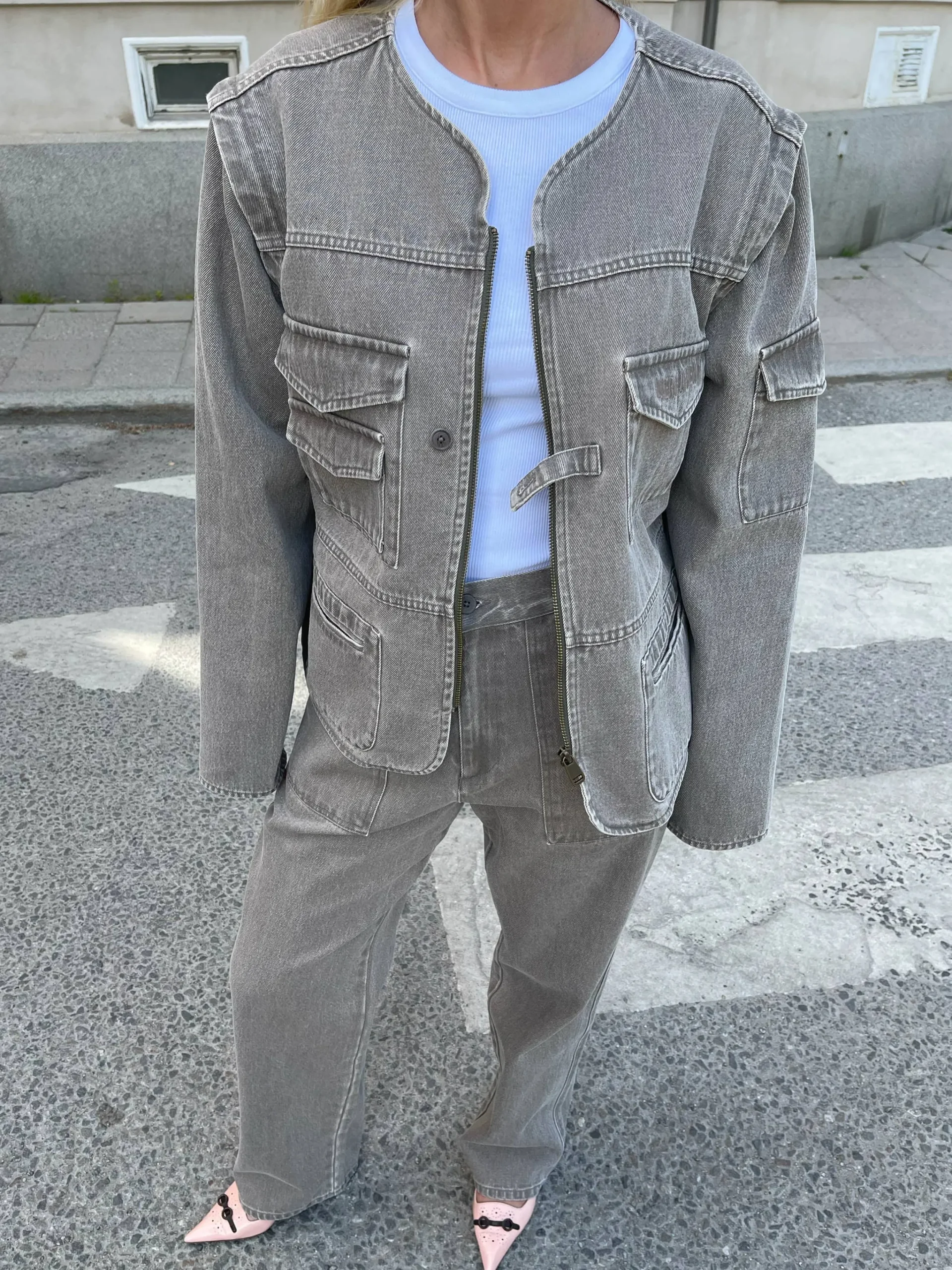 Djerf Avenue Utility Jacket Brown New