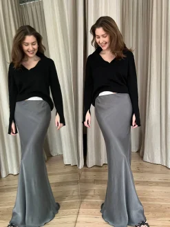 Djerf Avenue Vision Skirt Storm
