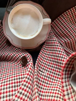 Djerf Avenue Weekend Blazer Checked Red Best
