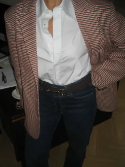 Djerf Avenue Weekend Blazer Checked Red Best