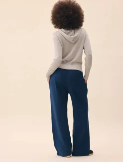 Djerf Avenue Wide Leg Sweatpants Retro Blue Outlet