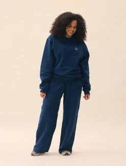 Djerf Avenue Wide Leg Sweatpants Retro Blue Outlet