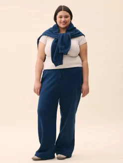 Djerf Avenue Wide Leg Sweatpants Retro Blue Outlet
